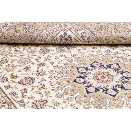 Tappeto Kashan Persia bianco azzurro 198x300