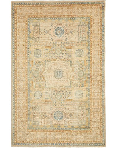 Tappeto Mamlouk Pakistan marrone bianco 120x186