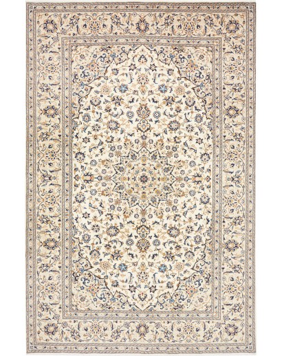 Tappeto Kashan Persia bianco grigio 200x304