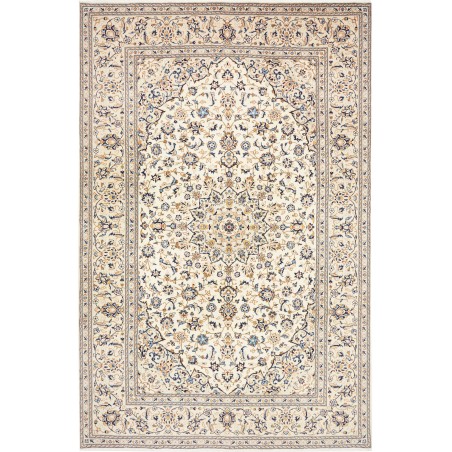 Tappeto Kashan Persia bianco grigio 200x304