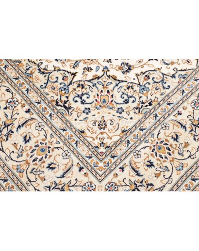 Tappeto Kashan Persia bianco grigio 200x304