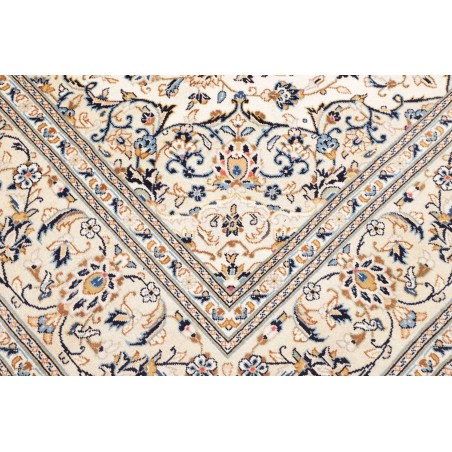 Tappeto Kashan Persia bianco grigio 200x304
