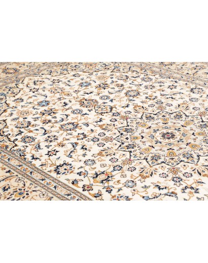 Tappeto Kashan Persia bianco grigio 200x304