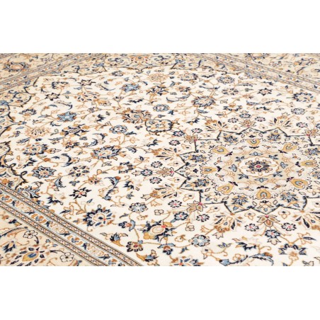 Tappeto Kashan Persia bianco grigio 200x304