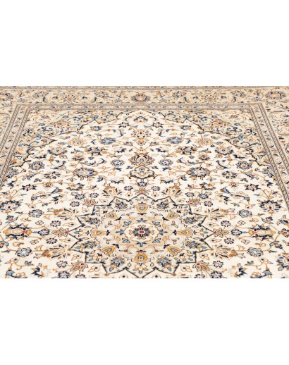 Tappeto Kashan Persia bianco grigio 200x304