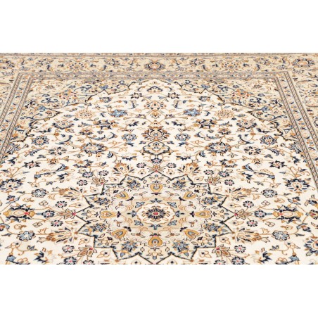 Tappeto Kashan Persia bianco grigio 200x304