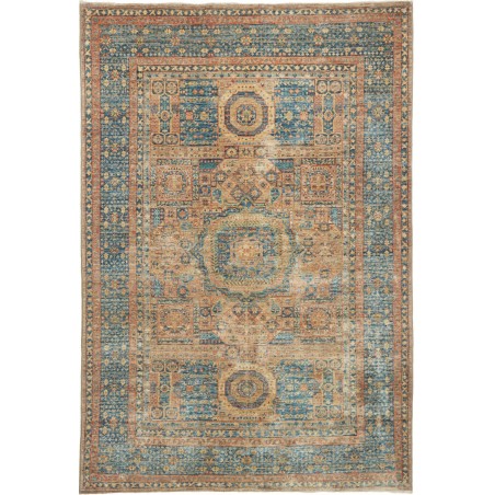 Tappeto Mamlouk Pakistan marrone azzurro 122x183