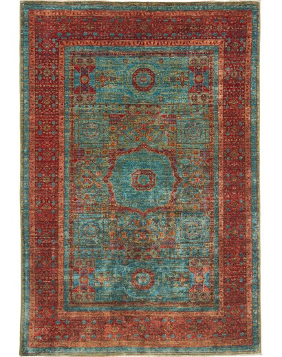 Tappeto Mamlouk Pakistan azzurro grigio 124x182