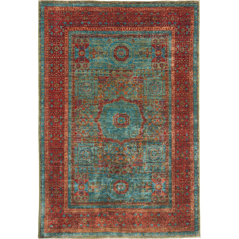 Tappeto Mamlouk Pakistan azzurro grigio 124x182 Tappeto Mamlouk Pakistan azzurro grigio 124x182
