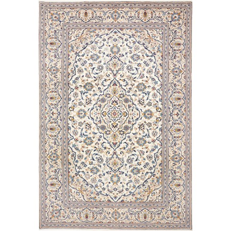 Tappeto Kashan Persia bianco grigio 196x295