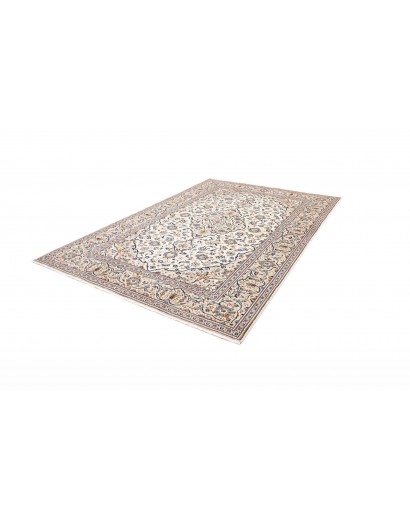 Tappeto Kashan Persia bianco grigio 196x295