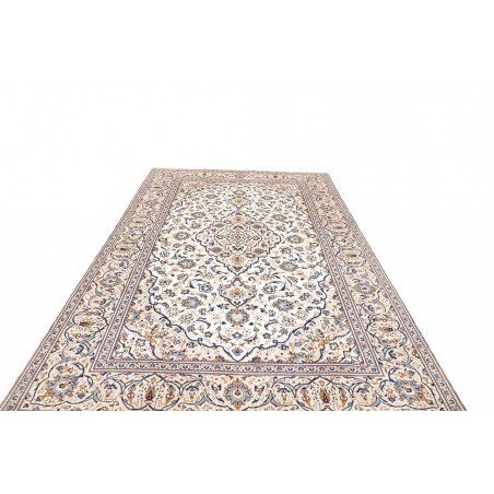 Tappeto Kashan Persia bianco grigio 196x295
