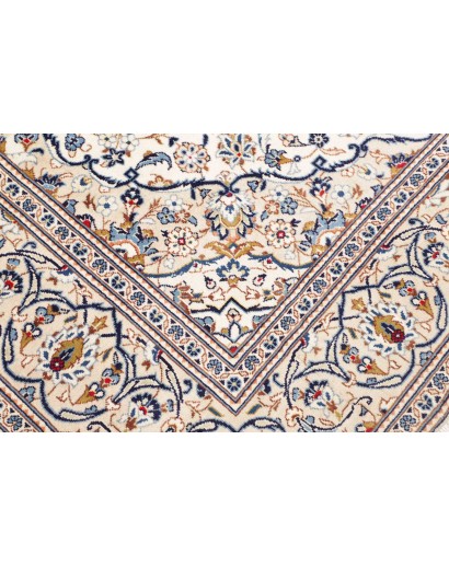 Tappeto Kashan Persia bianco grigio 196x295