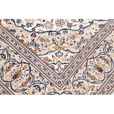 Tappeto Kashan Persia bianco grigio 196x295