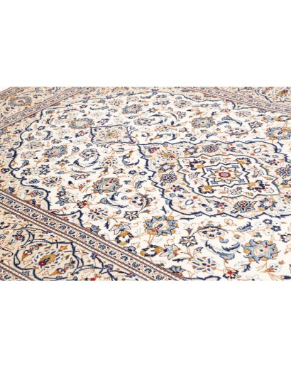Tappeto Kashan Persia bianco grigio 196x295