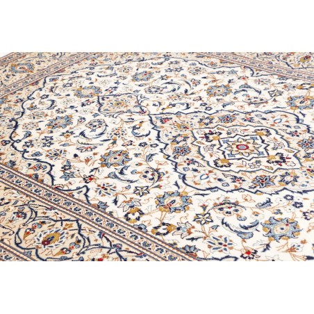 Tappeto Kashan Persia bianco grigio 196x295
