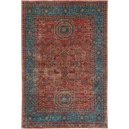 Tappeto Mamlouk Pakistan verde marrone 124x186