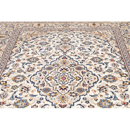 Tappeto Kashan Persia bianco grigio 196x295