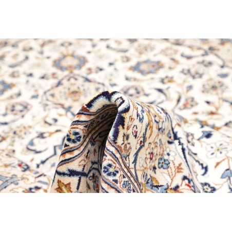 Tappeto Kashan Persia bianco grigio 196x295