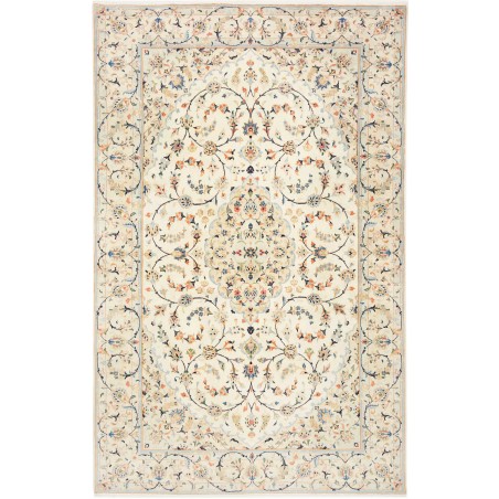 Tappeto Kashan Persia bianco marrone 194x302