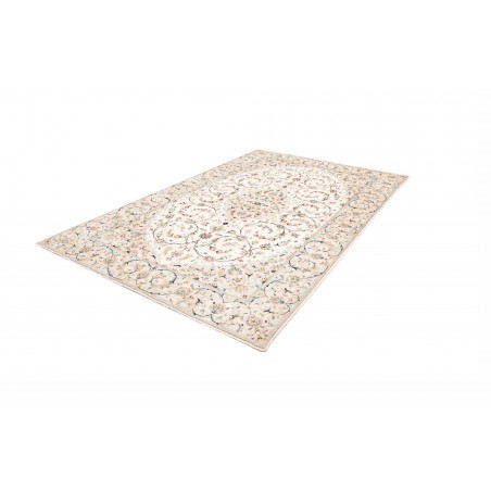 Tappeto Kashan Persia bianco marrone 194x302