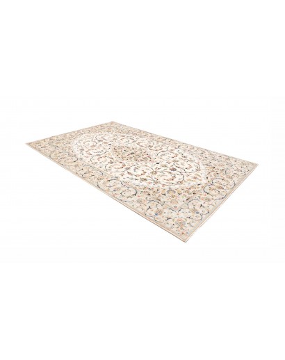 Tappeto Kashan Persia bianco marrone 194x302