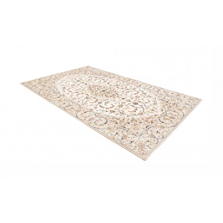 Tappeto Kashan Persia bianco marrone 194x302