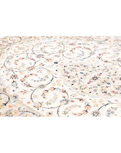 Tappeto Kashan Persia bianco marrone 194x302