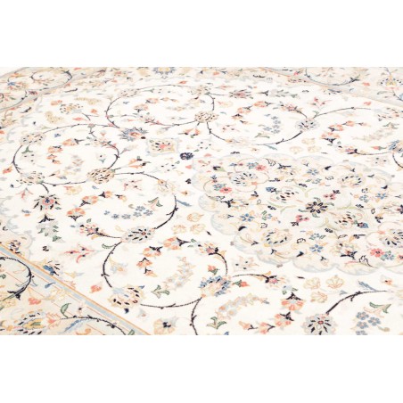 Tappeto Kashan Persia bianco marrone 194x302