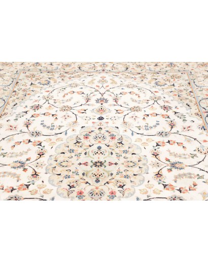 Tappeto Kashan Persia bianco marrone 194x302