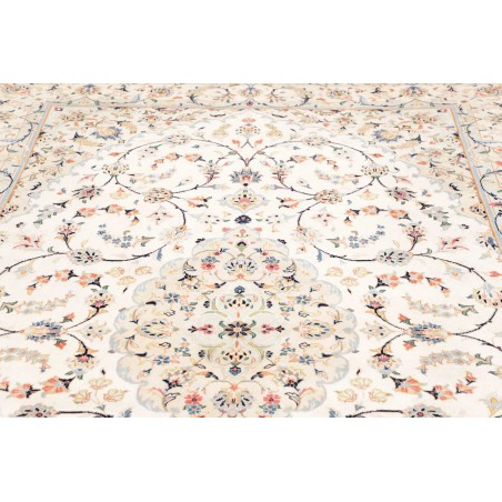 Tappeto Kashan Persia bianco marrone 194x302