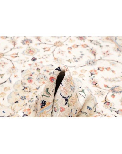 Tappeto Kashan Persia bianco marrone 194x302