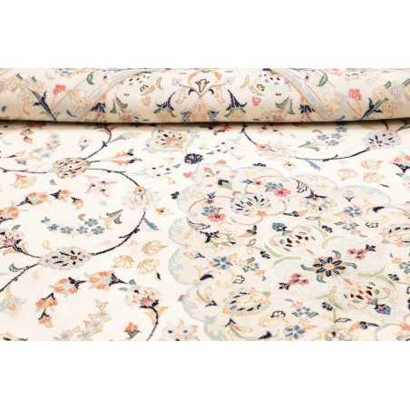 Tappeto Kashan Persia bianco marrone 194x302