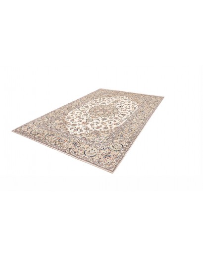 Tappeto Kashan Persia bianco grigio 195x302