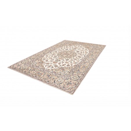 Tappeto Kashan Persia bianco grigio 195x302