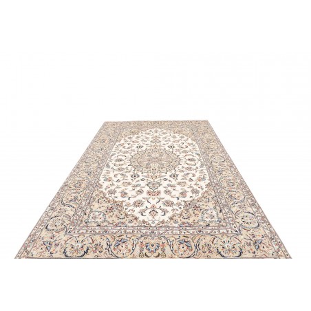 Tappeto Kashan Persia bianco grigio 195x302