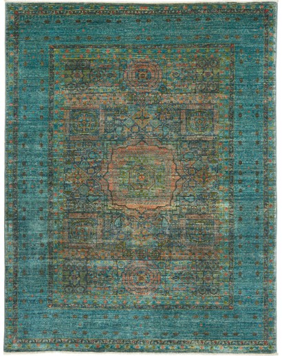 Tappeto Mamlouk Pakistan azzurro grigio 156x200