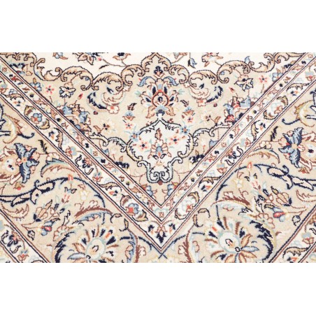 Tappeto Kashan Persia bianco grigio 195x302