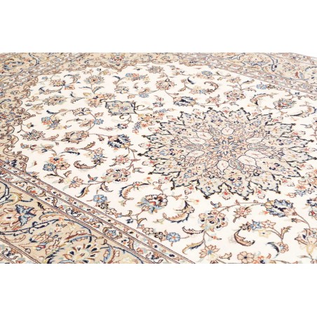 Tappeto Kashan Persia bianco grigio 195x302