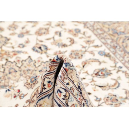 Tappeto Kashan Persia bianco grigio 195x302