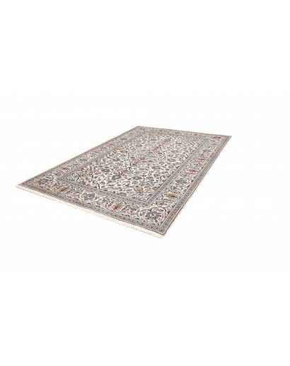 Tappeto Kashan Persia bianco grigio 197x293