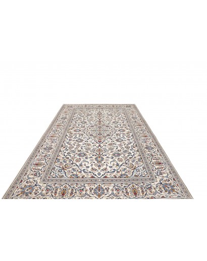 Tappeto Kashan Persia bianco grigio 197x293