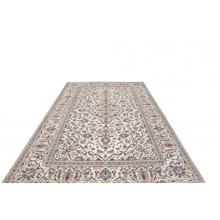 Tappeto Kashan Persia bianco grigio 197x293