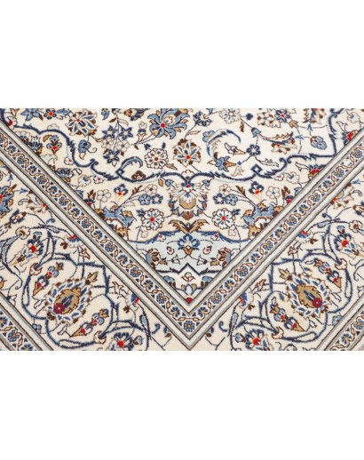 Tappeto Kashan Persia bianco grigio 197x293