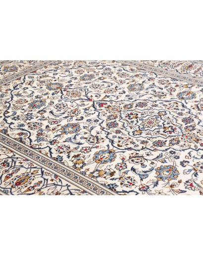 Tappeto Kashan Persia bianco grigio 197x293