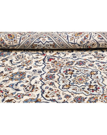 Tappeto Kashan Persia bianco grigio 197x293