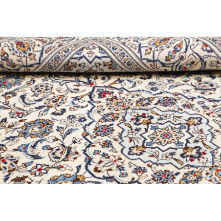 Tappeto Kashan Persia bianco grigio 197x293