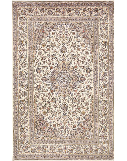 Tappeto Kashan Persia bianco marrone 197x315