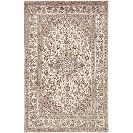 Tappeto Kashan Persia bianco marrone 197x315
