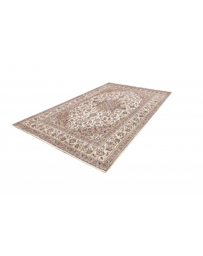 Tappeto Kashan Persia bianco marrone 197x315